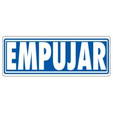 SEÑAL "EMPUJAR" 175X65 PVC GRIS ARCHIVO 2000 6177-04 GS (Espera 4 dias)